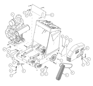 Section 02 Diagram and Parts List for MK-3020V 166447-20 MK Diamond Concrete Saw